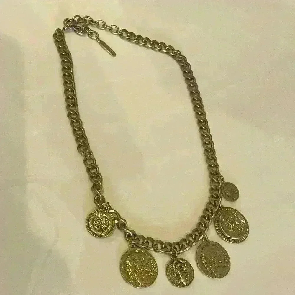 Stella & Dot Heritage Coin Charm Necklace. - Picture 4 of 4